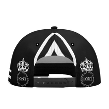 Load image into Gallery viewer, Royalty White Logo, Stripes,&amp; Black, White Snapbacks
