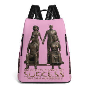 Black In Bronze, Ancestors Planned My Success, Bronze Logo, Pink Backpack Bag