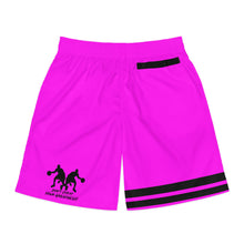 Load image into Gallery viewer, DCYG Dbl Basketball Players Black &amp; Neon Pink Men's  Shorts
