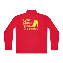 Load image into Gallery viewer, DCYG Yellow Red Bottoms Unisex Quarter-Zip Pullover
