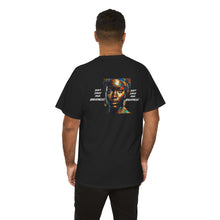Load image into Gallery viewer, Blk Woman ,Multicolor Scarf &amp; White Unisex Heavy Cotton Tee
