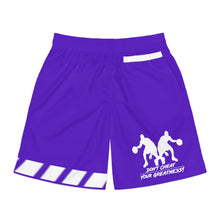 Load image into Gallery viewer, DCYG Dbl Basketball Players  Neon Purple &amp; White Men's Shorts
