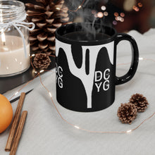 Load image into Gallery viewer, DCYG DRIP 24 White Logo &amp; Black Mug (11oz, 15oz)
