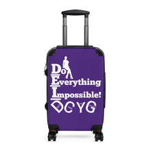 Load image into Gallery viewer, DCYG DEI 24BW White Logo &amp; Purple Suitcase

