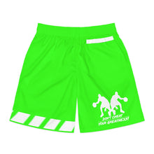 Load image into Gallery viewer, DCYG Dbl BB Players Neon Green &amp; White Men's  Shorts
