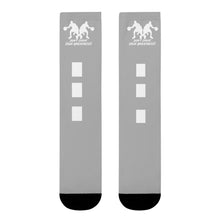 Load image into Gallery viewer, DCYG Dbl Basketball Players White &amp; Grey Crew Socks (EU)

