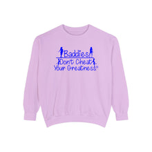 Load image into Gallery viewer, DCYG 24SX Baddies Blue Logo  Garment-Dyed Sweatshirt
