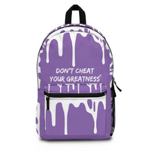 Load image into Gallery viewer, DCYG DRIP 24 White logo &amp; Light Purple  Backpack
