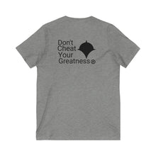 Load image into Gallery viewer, DCYG Black Version 2 Unisex Jersey Short Sleeve V-Neck Tee
