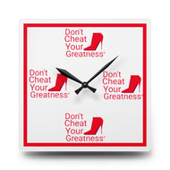Copy of DCYG Red Red Bottoms , White and Red  Acrylic Wall Clock