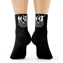 Load image into Gallery viewer, DCYG Black People Black &amp; White Crew Socks
