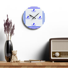 Load image into Gallery viewer, DCYG Blue Red Bottoms ,Royal Blue  &amp; White  Acrylic Wall Clock

