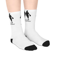 Load image into Gallery viewer, DCYG Black Womens Basketball Mid-length Socks
