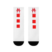 Load image into Gallery viewer, DCYG Red &amp; White Womens Crew Socks (EU)
