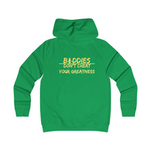 Load image into Gallery viewer, DCYG FX Baddies Yellow Logo Girlie College Hoodie
