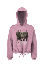 Load image into Gallery viewer, Ancestors+ Italian Family White Logo Ladies' Cropped Oversize Hooded Sweatshirt
