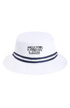 Load image into Gallery viewer, Ancestors , Black , Logo &amp; White Oxford Performance Bucket Hat
