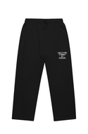 Ancestors Black , White Logo & Black Relax Cuffless Track pants