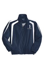 Load image into Gallery viewer, Japanese Male, Golfer, White Logo, Color block Raglan Jacket
