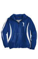 Latino Male, Golfer, White Logo Color block Raglan Anorak
