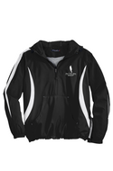Female Golfer , White Logo Color block Raglan Anorak