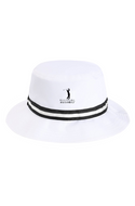 Japanese Male Golfer, Black Logo & Oxford Performance Bucket Hat