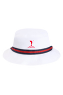 Male Golfer, Red Logo Oxford Performance Bucket Hat