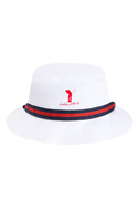 Muslim Male Golfer, Red Logo Oxford Performance Bucket Hat