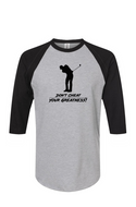 Male Golfer, Black Logo Raglan Tee