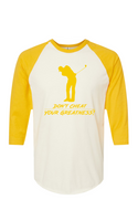 Male Golfer, Gold Logo  Raglan Tee