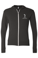 Male Golfer , White Logo Triblend Full-Zip Lightweight Hoodies