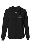 Korean Female Golfer, White Logo ,Womens Lightweight Wash Zip Hoodies