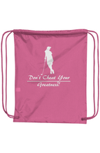 Load image into Gallery viewer, Female Golfer , White Logo &amp; Drawstring Packs lwith DUROcord
