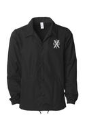 X White logo Black On Black Coaches Jacket