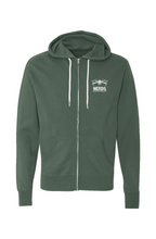 Load image into Gallery viewer, NERDS Drone White Logo Unisex Lightweight Full-Zip Hoodie
