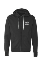 Load image into Gallery viewer, NERDS Drone White Logo Unisex Lightweight Full-Zip Hoodie
