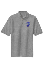 Load image into Gallery viewer, SWAN Blue Dragon Logo Heavyweight Cotton Pique Polo
