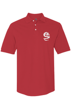 Load image into Gallery viewer, SWAN White Dragon Logo Cotton Pique Polo
