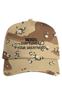 NERDS Black Logo Desert Camo Frame Soft Cap