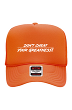 Load image into Gallery viewer, NEON RAVE White Logo 5 Panel Trucker Cap
