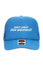 Load image into Gallery viewer, NEON RAVE White Logo 5 Panel Trucker Cap
