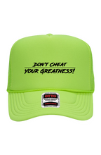 Load image into Gallery viewer, NEON RAVE Black Logo 5 Panel Trucker Cap

