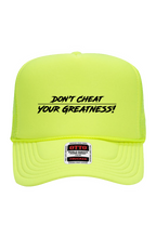 Load image into Gallery viewer, NEON RAVE Black Logo 5 Panel Trucker Cap

