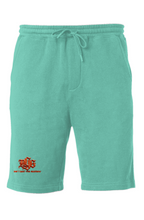 Load image into Gallery viewer, DCYG BOLD Red Logo Yellow White and Mint Green Midweight Fleece Shorts
