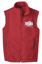 Load image into Gallery viewer, DCYG BOLD White Logo Blue Red and Black Value Fleece Vest
