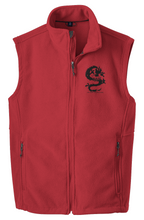 Load image into Gallery viewer, SWAN Dragon Black Logo Red and Gray Value Fleece Vest

