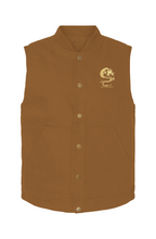 Load image into Gallery viewer, SWAN Dragon Gold Logo Brown and Black Insulated Canvas Workwear Vest

