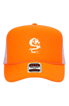 Load image into Gallery viewer, SWAN White Dragon Logo Multi Color 5 Panel Neon Back Split Cap

