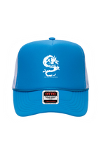 Load image into Gallery viewer, SWAN White Dragon Logo Multi Color 5 Panel Neon Back Split Cap
