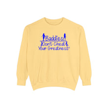 Load image into Gallery viewer, DCYG 24SX Baddies Blue Logo  Garment-Dyed Sweatshirt
